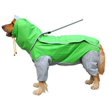 Load image into Gallery viewer, Pet Small Large Dog Raincoat Waterproof Clothes For Big Dogs Jumpsuit Rain Coat Hooded Overalls Cloak Labrador Golden Retriever