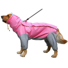 Load image into Gallery viewer, Pet Small Large Dog Raincoat Waterproof Clothes For Big Dogs Jumpsuit Rain Coat Hooded Overalls Cloak Labrador Golden Retriever